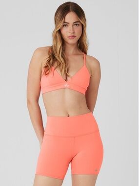 In search of alo splendor bra in candy orange